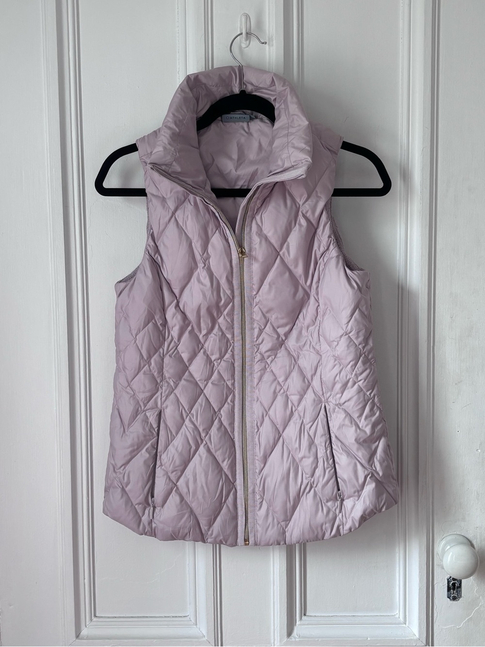 Women’s Athleta Responsible Quilted Down Zip up Vest Pink Size XS